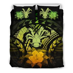 FamilyGater Bedding Set - Cover and Pillow Cases Niue Reggae Hibiscus A24