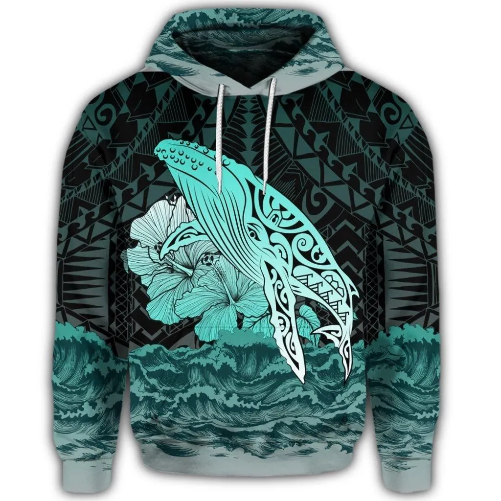 Hawaiian Hibiscus Wale Polynesian Hoodie