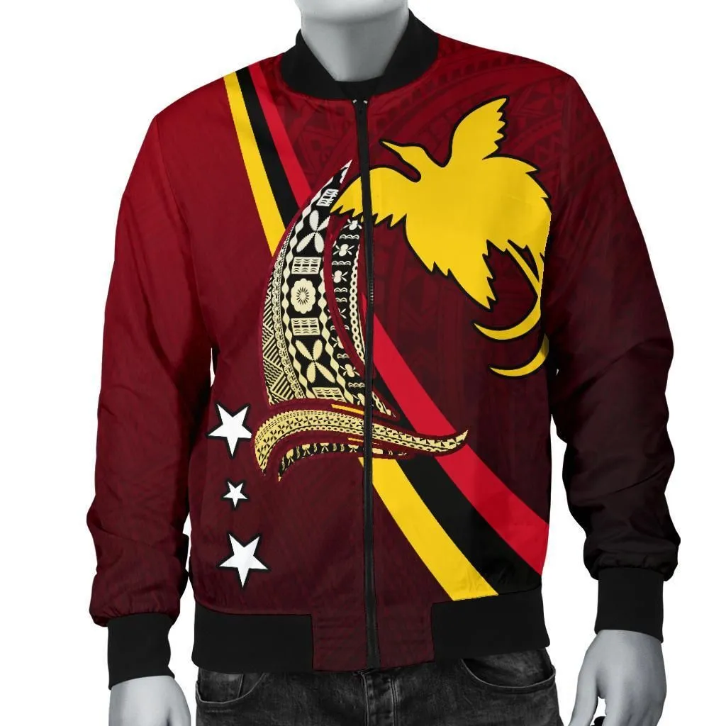 Papua New Guinea Men Bomber Jacket - Sailing Style