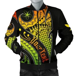 Hawaii Personalised Mens Bomber Jacket - Hawaii Polynesian Decorative Patterns