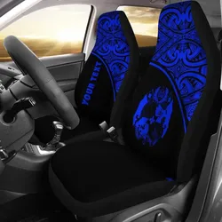 Tonga Polynesian Custom Personalised Car Seat Covers - Blue Curve - BN11