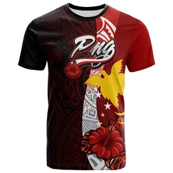 Papua New Guinea Polynesian T shirt - Bird of Paradise With Hibiscus