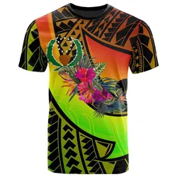 Pohnpei T shirt - Polynesian Hook and Hibiscus Raggae