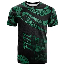 Fiji Polynesian T-Shirt - Poly Tattoo Green Version