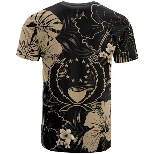Pohnpei Micronesia T shirt - Yellow Hibiscus Palm Monstera