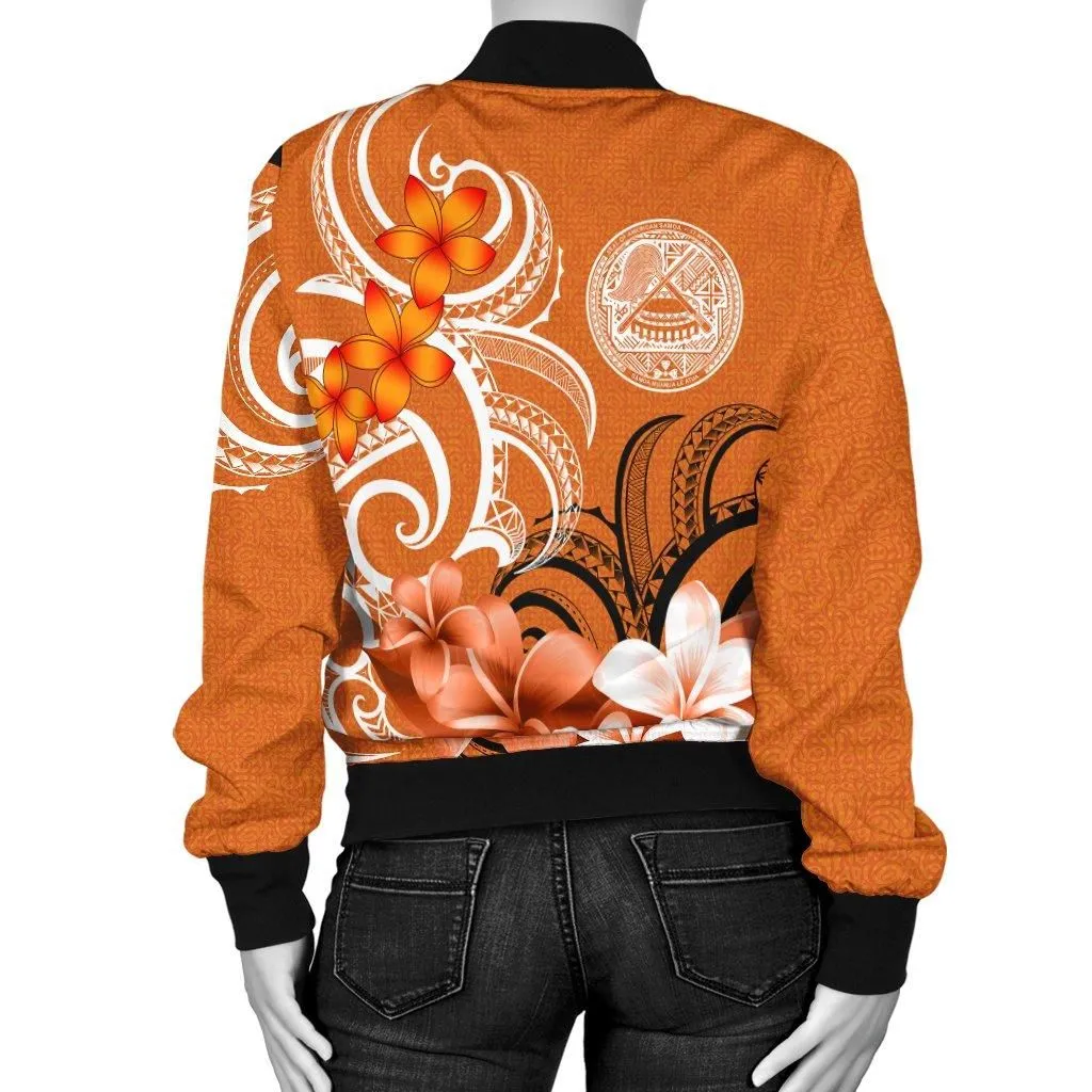 American Samoa Womens Bomber Jacket - American Samoa Spirit