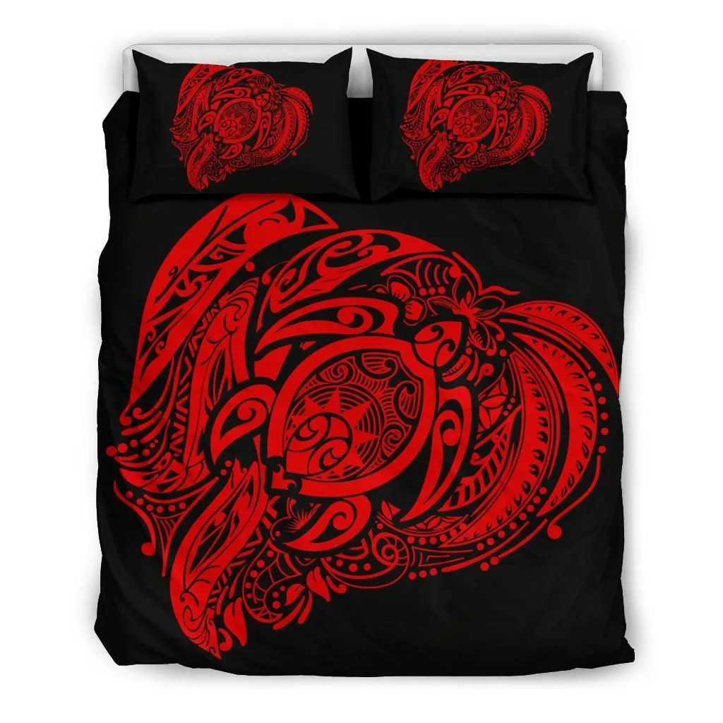 Alohawaii Bedding Set Turtle Hibiscus Polynesian Bedding Set Simple Red Ah J7 Dhc1712751Dd