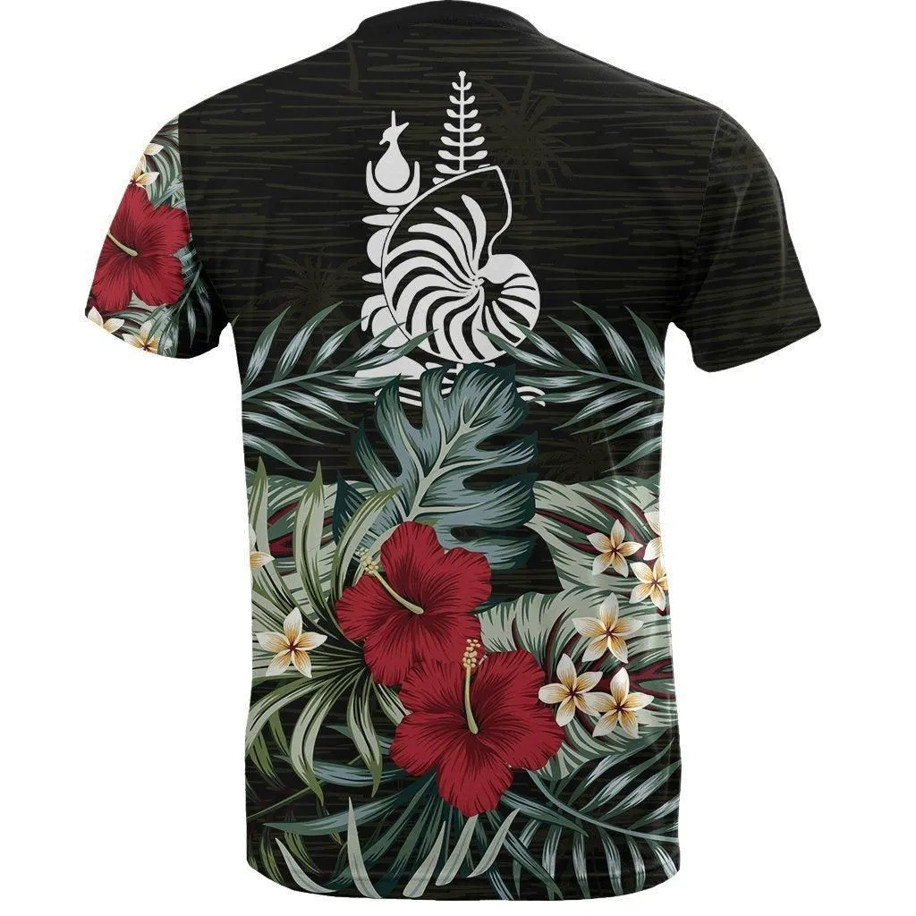New Caledonia T shirt - New Caledonia Flag Hibiscus