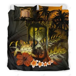 Tokelau Hibiscus Tree Of Life Hourglass Bedding Set Bedroom Decor