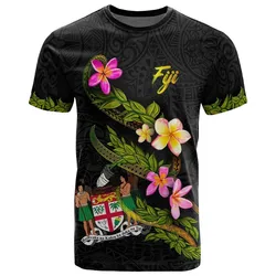Fiji Polynesian T-Shirt - Plumeria Tribal