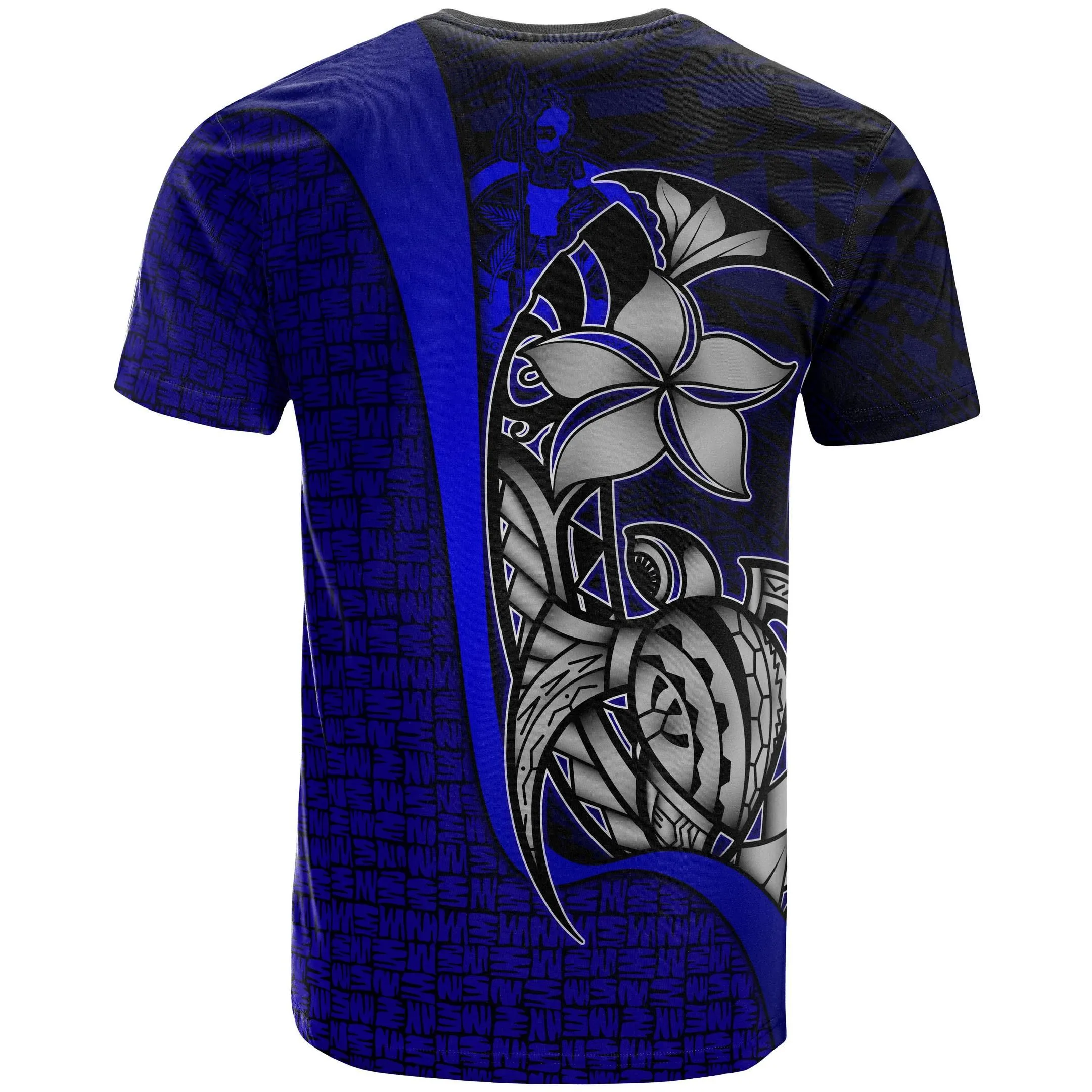 Alohawaii T-Shirt - Tee Vanuatu Coat of Arm Blue - Turtle with Hook - BN11