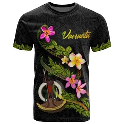 Vanuatu Polynesian T shirt - Plumeria Tribal