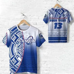 (Custom Personalised) Manu Samoa Rugby T Shirt Impressive Version - Custom Text And Number