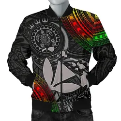 Polynesian Hawaii Men's Bomber Jacket - Kanaka Maoli Hawaiian Map - BN18
