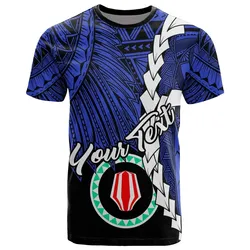 Papua New Guinea Autonomous Region of Bougainville Province Polynesian Custom Personalised T-Shirt - Tribal Wave Tattoo - BN12