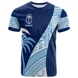 Personalised Fiji Rugby Sevens T shirt Kaiviti Kesakesa LT7