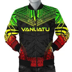 Vanuatu Polynesian Chief Men's Bomber Jacket - Reggae Version - Bn10