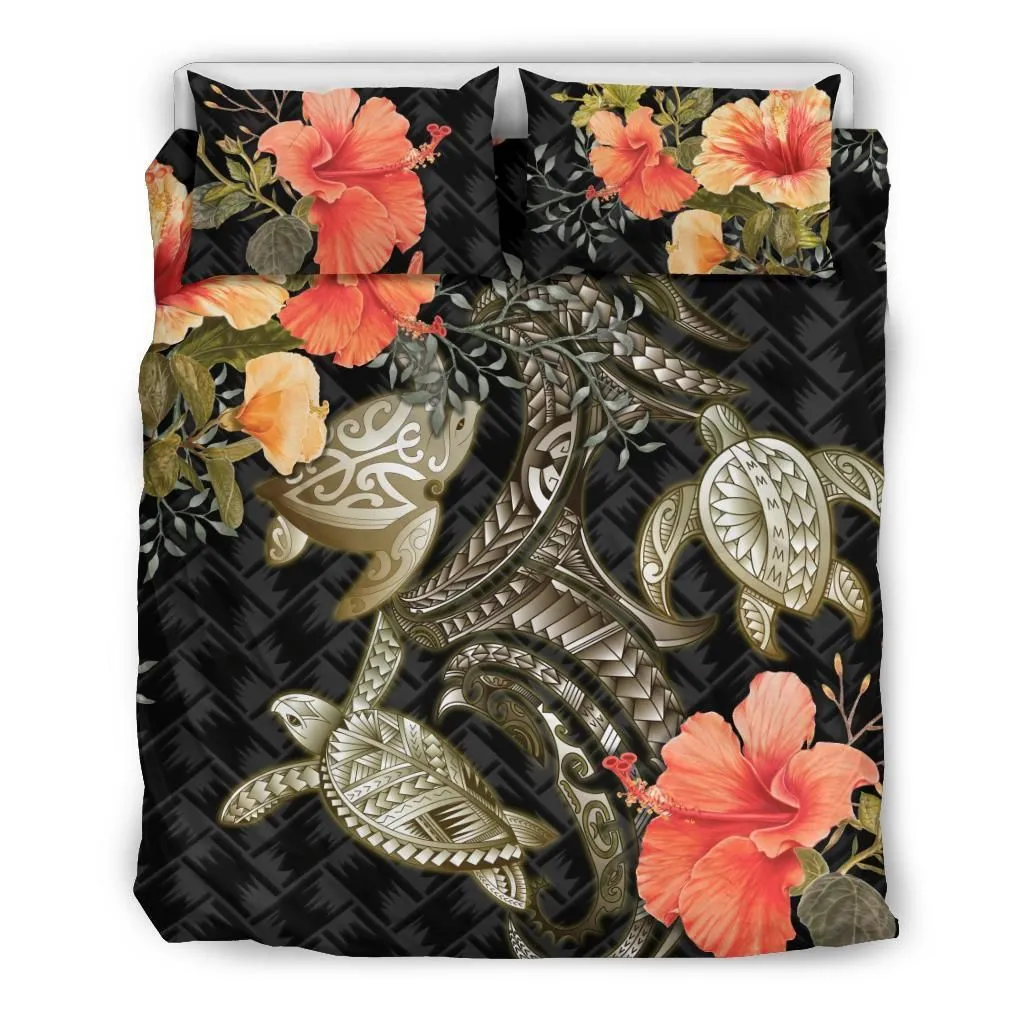 Turtle Mix Hibiscus Bedding Set Polynesian