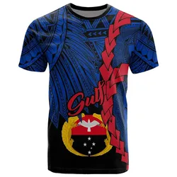 Papua New Guinea Gulf Province Polynesian T-Shirt - Tribal Wave Tattoo - BN12