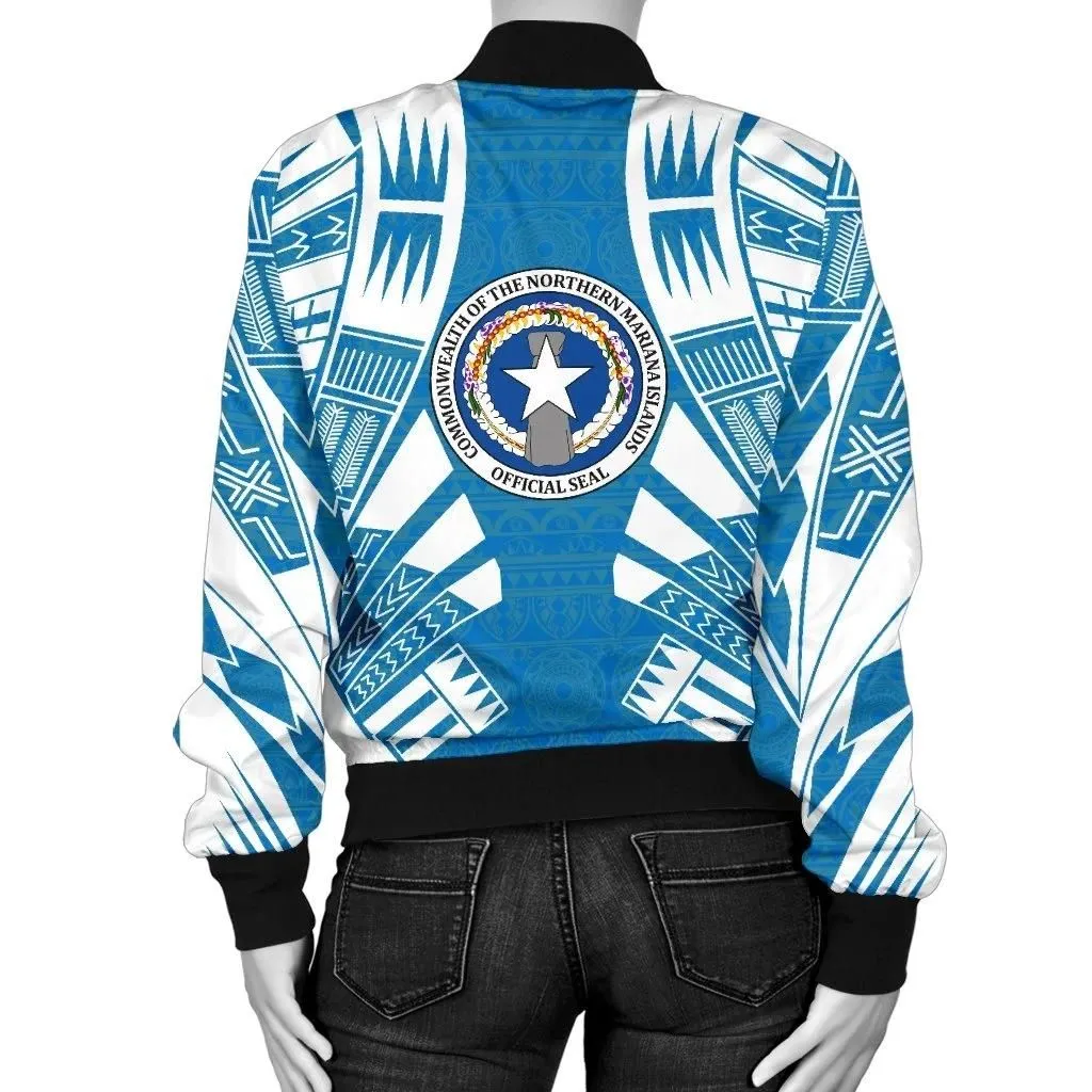 FamilyGater Jacket - Bomber Jacket Northern Mariana Islands Polynesian Tattoo Flag - BN0110