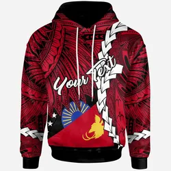 Papua New Guinea Sandaun Province Polynesian Custom Personalised Hoodie - Tribal Wave Tattoo