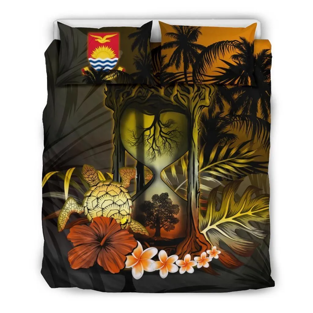 Kiribati Hibiscus Tree Of Life Hourglass Bedding Set Bedroom Decor