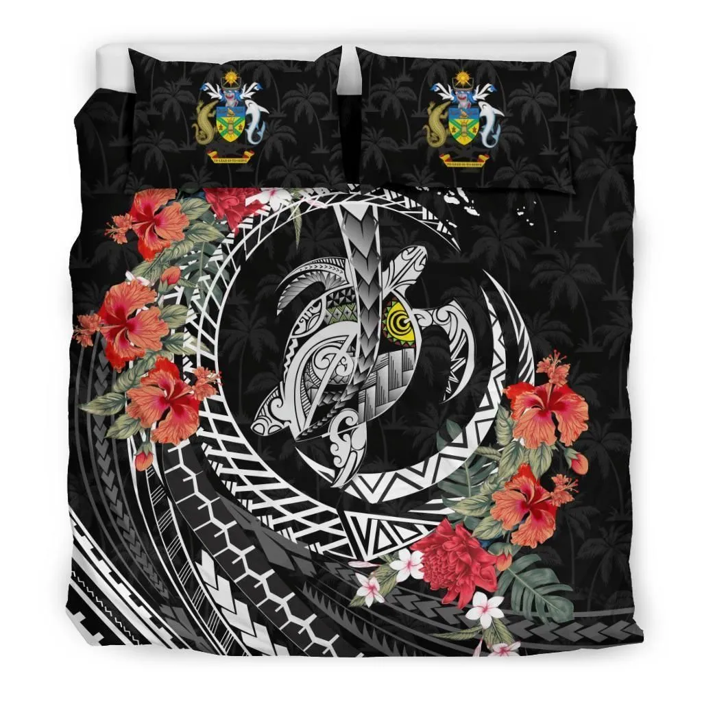 Polynesian Solomon Islands Polynesia Map Turtle Hibiscus A Bedding Set Camligc