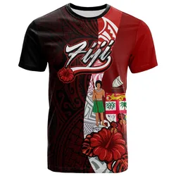 Fiji Polynesian T-Shirt - Arm With Hibiscus