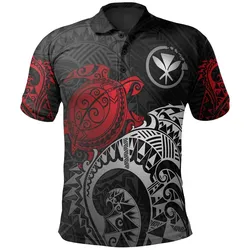 Hawaii Turtle Polo Shirt, Polynesian Tattoo Golf Shirt BN15