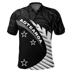 Polynesian Pride Polo Shirt - New Zealand Polo Shirt Aotearoa Black Rugby Polo Shirt