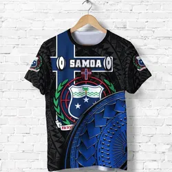 (Custom Personalised) American Samoa Rugby T Shirt Armor Style