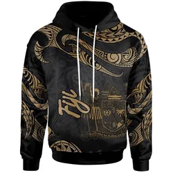 Fiji Polynesian Hoodie - Poly Tattoo Gold Version