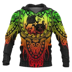 Tonga Polynesian Hoodie - Tattoo Pattern With Seal Reggae