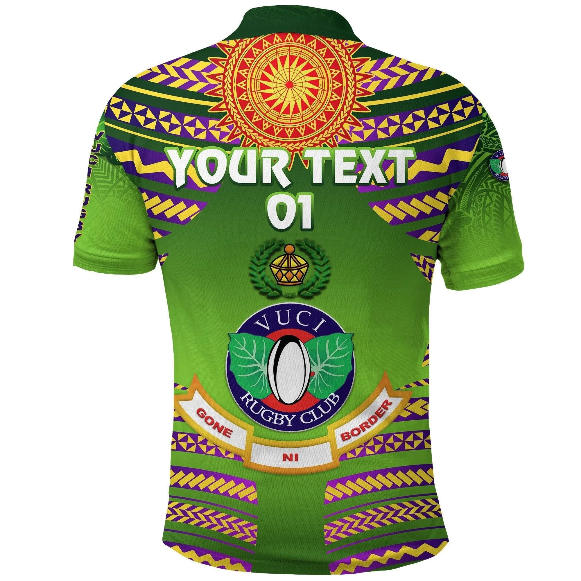 (Custom Personalised) Fiji Vuci Rugby Club Polo Shirt Creative Style - Green, Custom Text And Number LT8