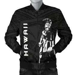Alohawaii Jacket - Hawaii Helmet Polynesian Kanaka Warrior Mens Bomber Jacket - AH - J1