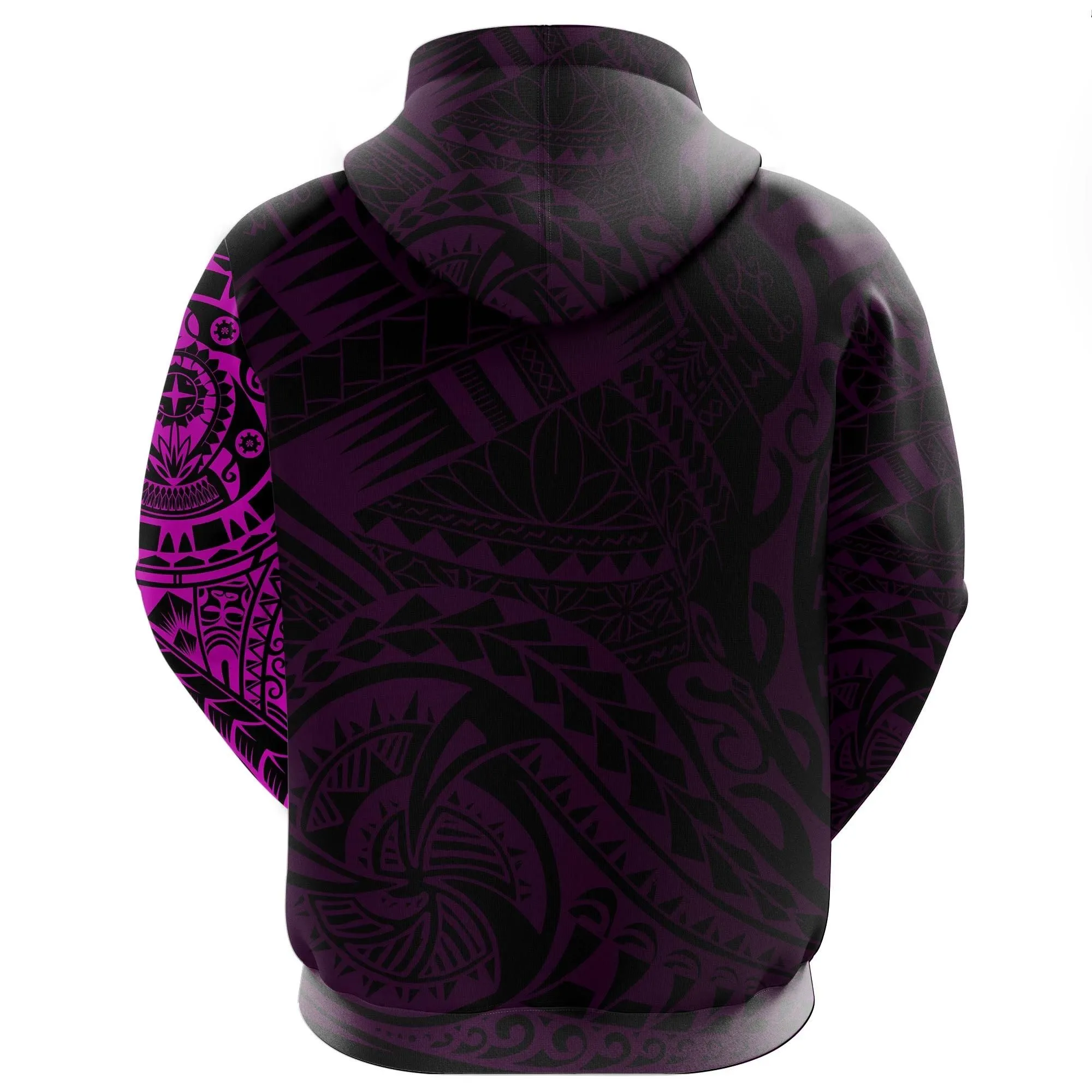 Turtle Tattoo Hoodie Polynesian - Pink A7