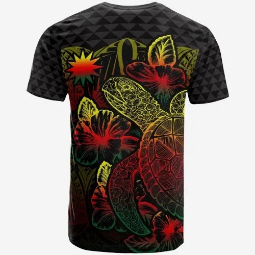 Vibe Hoodie Nauru T shirt - Nauru Flag Turtle Hibiscus Reggae