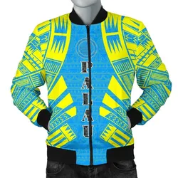 Palau Men Bomber Jackets - Polynesian Tattoo Flag