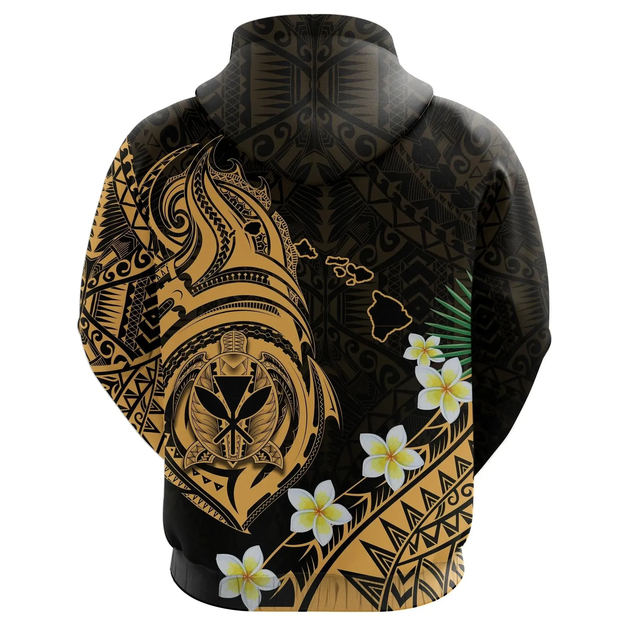 Alohawaii Clothing - Hoodie Heartbeat Polynesian Hawaii Plumeria Turtle K13