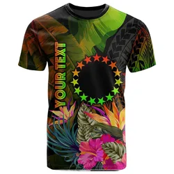 Cook Islands Polynesian Personalised T Shirt -Hibiscus and Banana Leaves