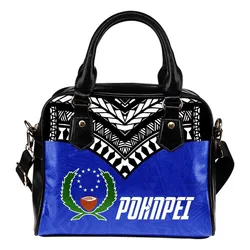 Pohnpei Flag Shoulder Handbag Micronesian Pattern