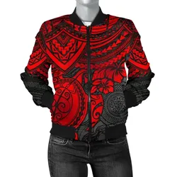 Polynesian Bomber Jacket (Women) - Polynesian Golden Turtle - BN15