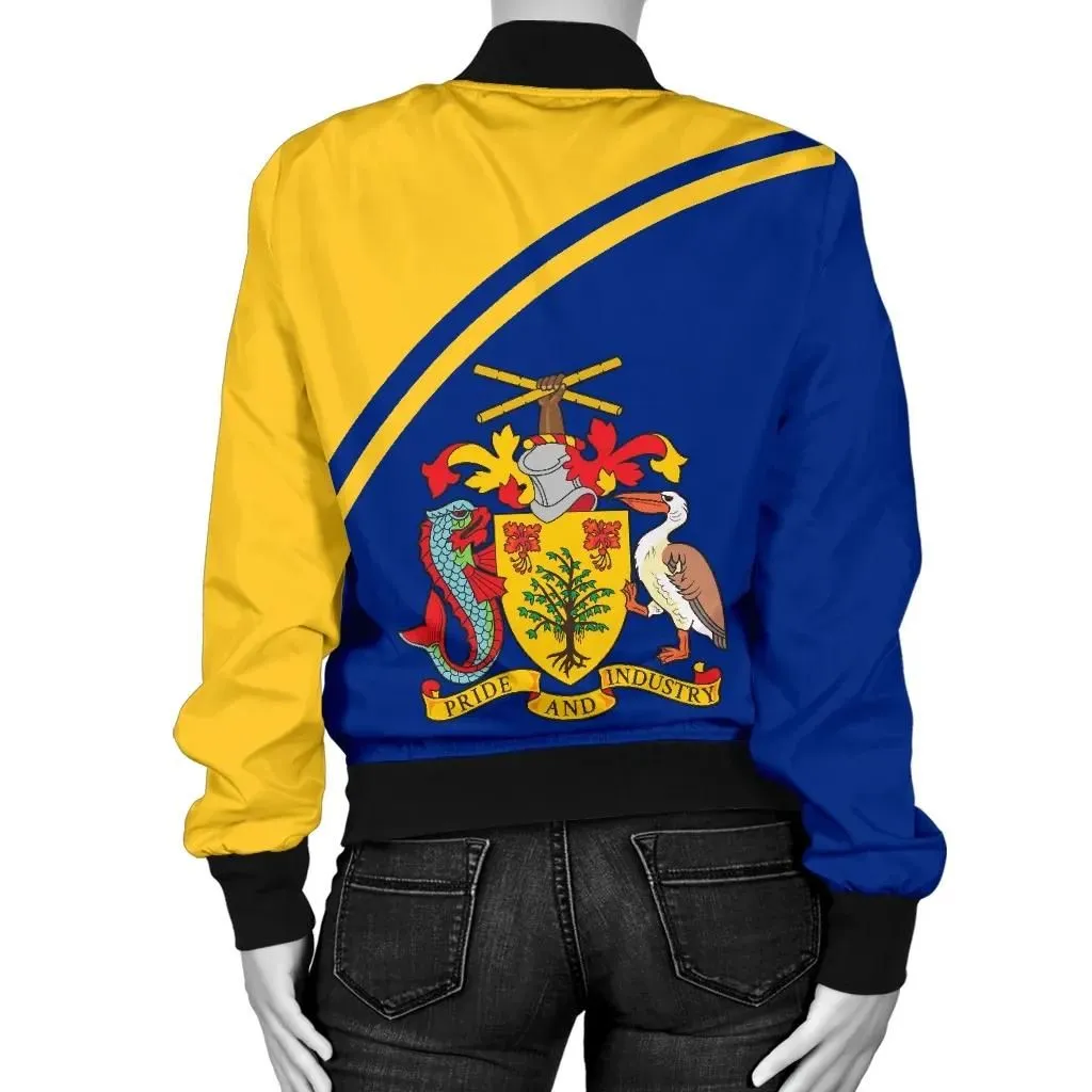 Barbados Women's Bomber Jacket - Curve Version - BN01