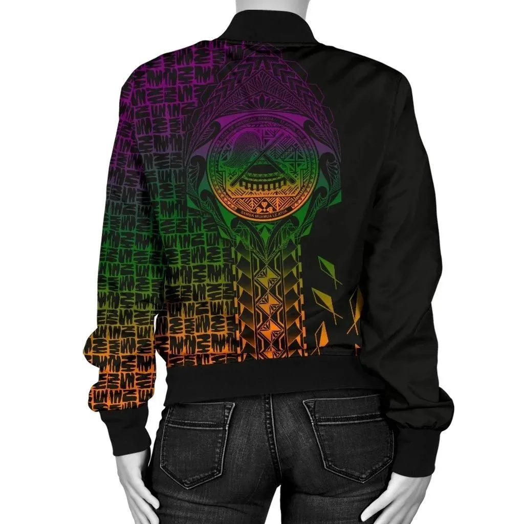 Alohawaii Jacket - Bomber Jacket American Samoa - AS Seal Rocket Style - BN18
