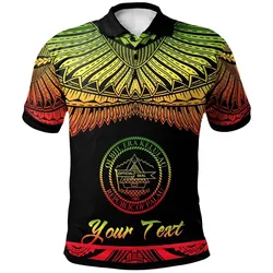 Palau Polynesian Custom Personalised Polo Shirt - Poly Tattoo Reggae Version
