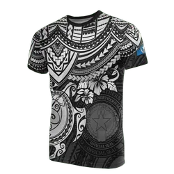 Northern Mariana Islands Northern Mariana Islands Seal White Turtle Hibiscus Unisex 3D T-Shirt All Over Print ONCHU