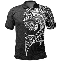Polynesian Pride Polo Shirt - New Zealand Maori Polo Shirt, Wolf Tattoo Golf Shirt
