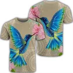 Alohawaii Tee - Hawaii Humming Bird Hibiscus Polynesian T-shirt AH - J4R