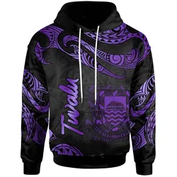 Tuvalu Polynesian Hoodie - Poly Tattoo Purple Version