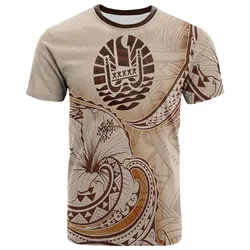 Tahiti T shirt - Hibiscus Flowers Vintage Style